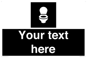 Custom information: black panel wc toilet